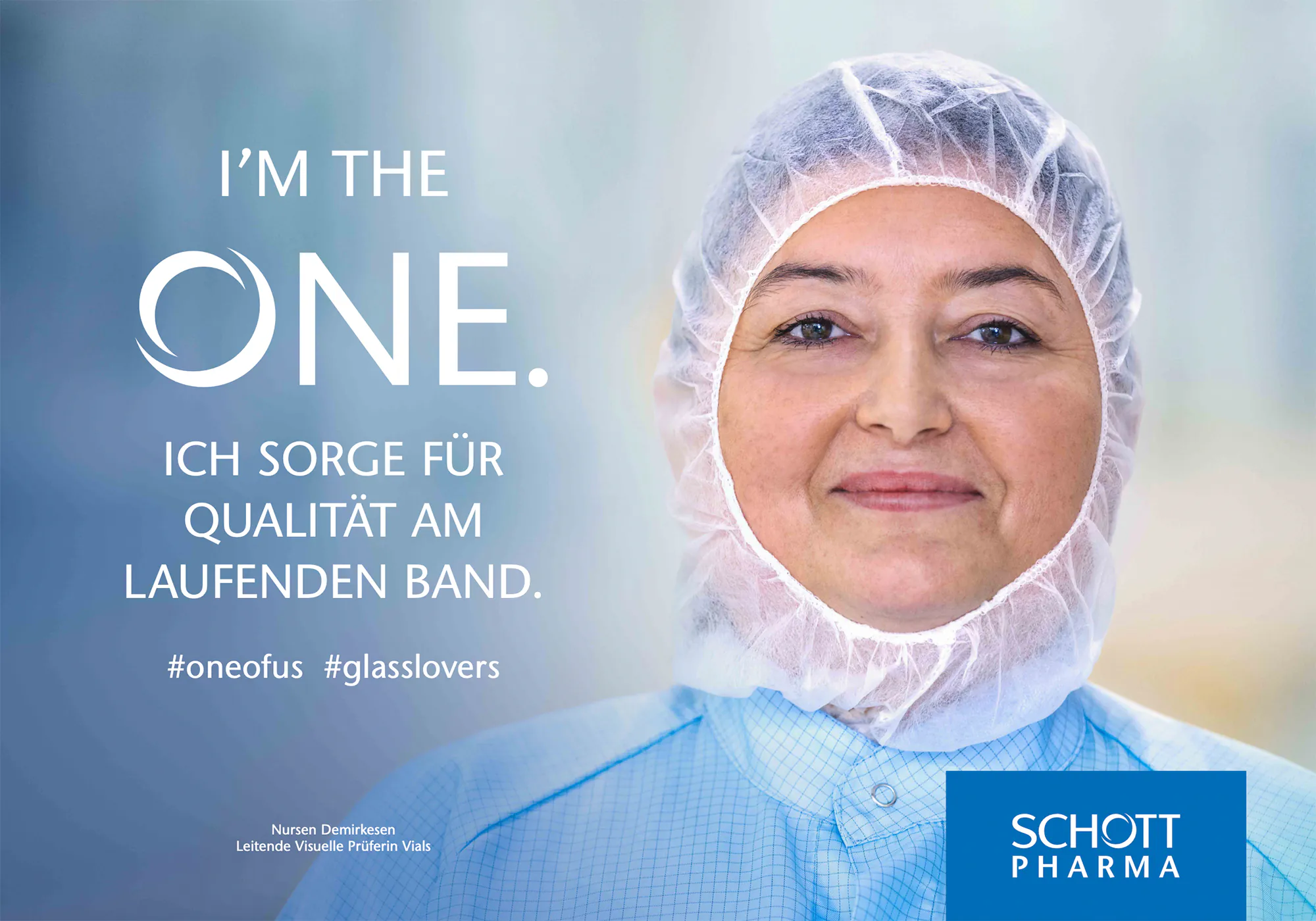 Portrait einer Arbeiterin in Reinraumbekleidung bei einem Business Shooting in Süddeutschland